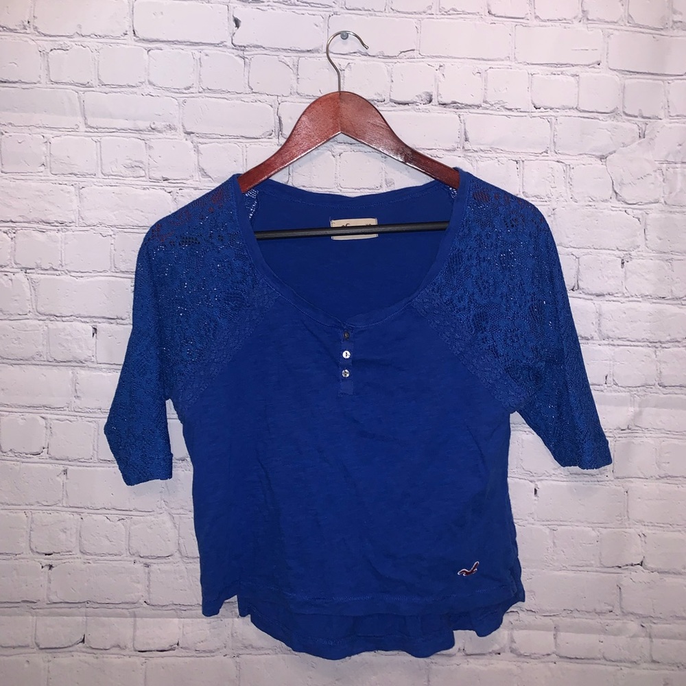 Hollister Dark Blue Short Sleeve Top size XS - Picture 2 of 10